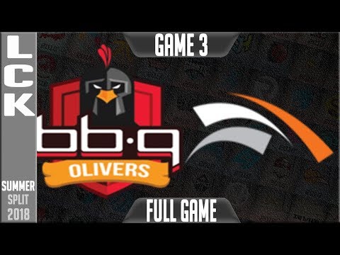 BBQ vs HLE Highlights Game 3 | LCK Summer 2018 Week 6 Day 4 | BBQ Olivers vs Hanwha Life Esports