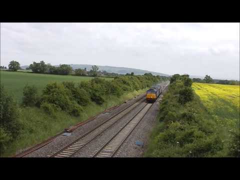 HD DRS 57011 57003 CLAG past besford working 6m63/6m67 bridgwater-crewe flasks 17/6/13