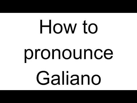 How to Pronounce Galiano (Portuguese)