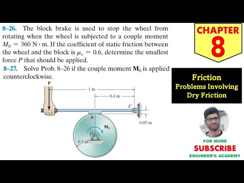 8-26 Friction - Chapter 8 | Hibbeler Statics 14th ed | Engineers Academy