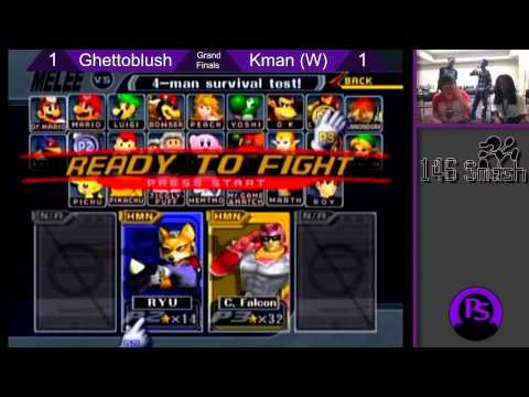 146 Smash: Melee - Grand Finals - Ghettoblush(Fox) VS Kman(Captain Falcon/Marth)