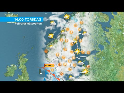 Meteorologen - så blir vädret på Valborg - Nyhetsmorgon (TV4)