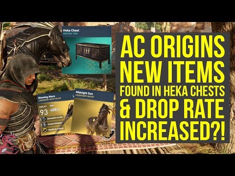 Assassin's Creed Origins Nightmare Pack & More FOUND IN HEKA CHEST & Drop Rate Increased? AC Origins Video