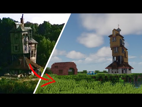 Building the Weasley House in Minecraft - Harry Potter