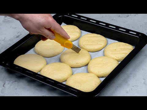 Soft buns, without milk and eggs, using the simplest ingredients!