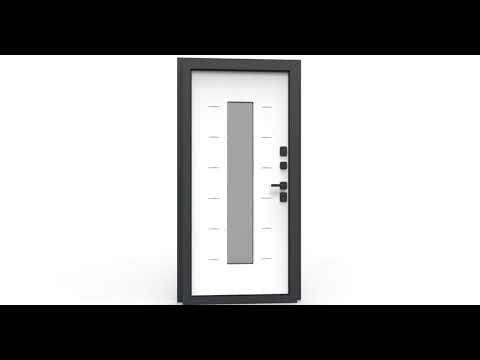 Миниатюра изображения товара Входная дверь Guard Inox Black 96x205 левая (графит/экосатин белый)
