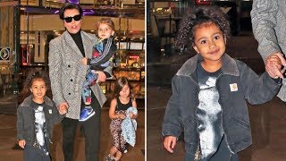 North West Dresses Just Like Daddy While Catching 'Coco' With Kris Jenner And Cousins