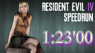 【Resident Evil 4】NewGame Pro Speedrun 1:23'00(LRT) / 1:28'36(IGT)