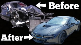 Auction BMW i8 Has the Most INSANE Coverup Job EVER! Rich Rebuilds ALMOST BOUGHT IT!