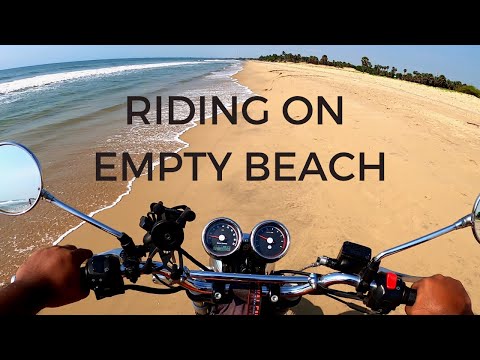 Riding Bike on beach For  First Time | We had the whole beach to ourselves | Neyveli | Nanjai Beach