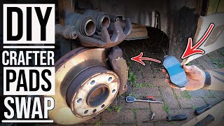 How To REPLACE Brake Pads On A VW Crafter Van