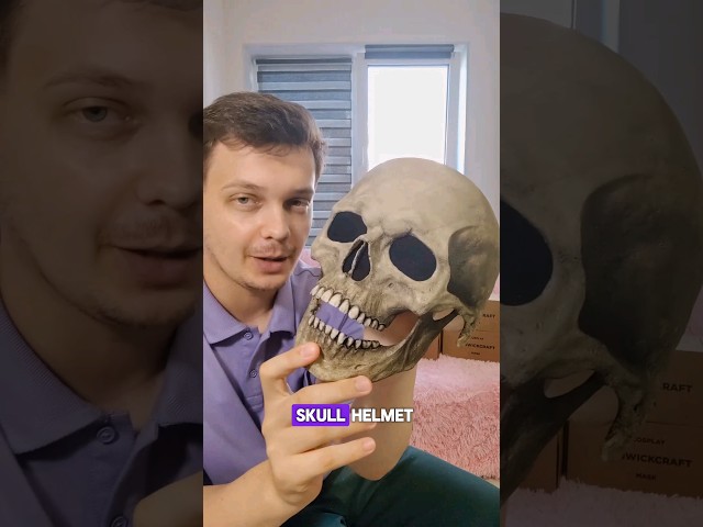 Vídeo relacionado con Skull Head Gear - Realistic Horror Masque, Anatomical Skeleton Helmet with Movable Jaw, Premium Latex Rubber, Breathable Mesh Lining, for Professional Haunted House and Halloween Cosplay Events