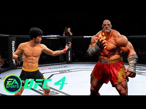 UFC4 Bruce Lee vs Sagat Street Fighter EA Sports UFC 4