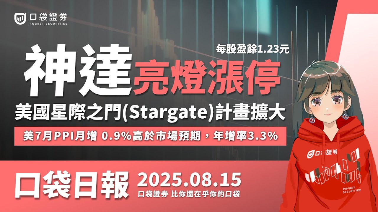 【口袋日報】神達(3706)第二季營收年增103%,EPS1.23元,玻纖布族群強勢上漲,台玻(1802)今日股價也攻上漲停,成交量來到21.2萬張 | 2025.08.15