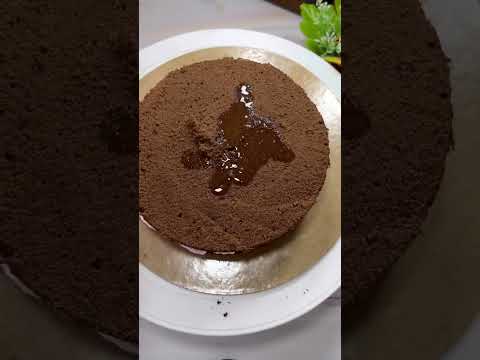 Chocolate cake with Leftover Cream 💕 #shorts