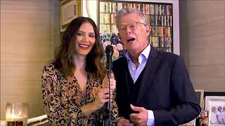 Pregnant Katharine McPhee sings with David Foster