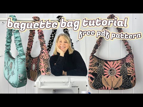 DIY baguette shoulder bag tutorial (free pattern)