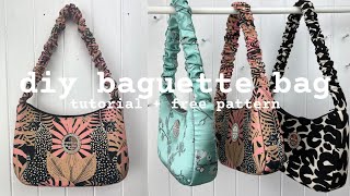 DIY baguette shoulder bag tutorial (free pattern)