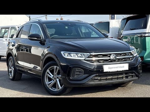 Approved Used Volkswagen T-ROC R-Line 1.5 TSI 150PS DSG in Deep Black | KJ24EHM | Wrexham Volkswagen
