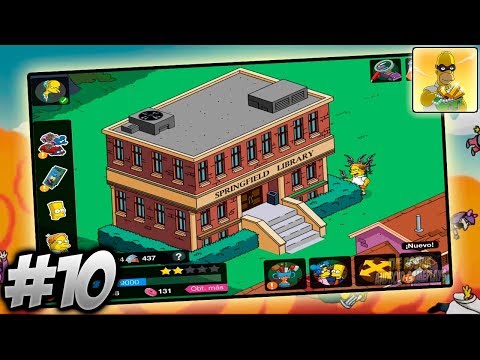 LOS SIMPSON SPRINGFIELD ANDROID GAMEPLAY LA BIBLIOTECA DE SPRINGFIELD MARTIN APARECE #10
