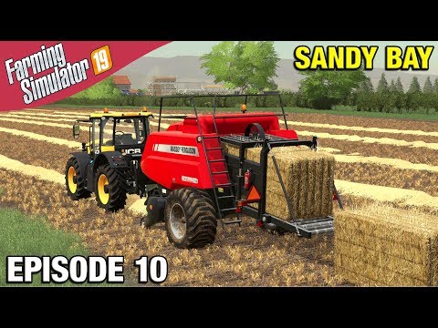 HESSTON BALER Farming Simulator 19 Timelapse - Sandy Bay Seasons FS19 Ep 10