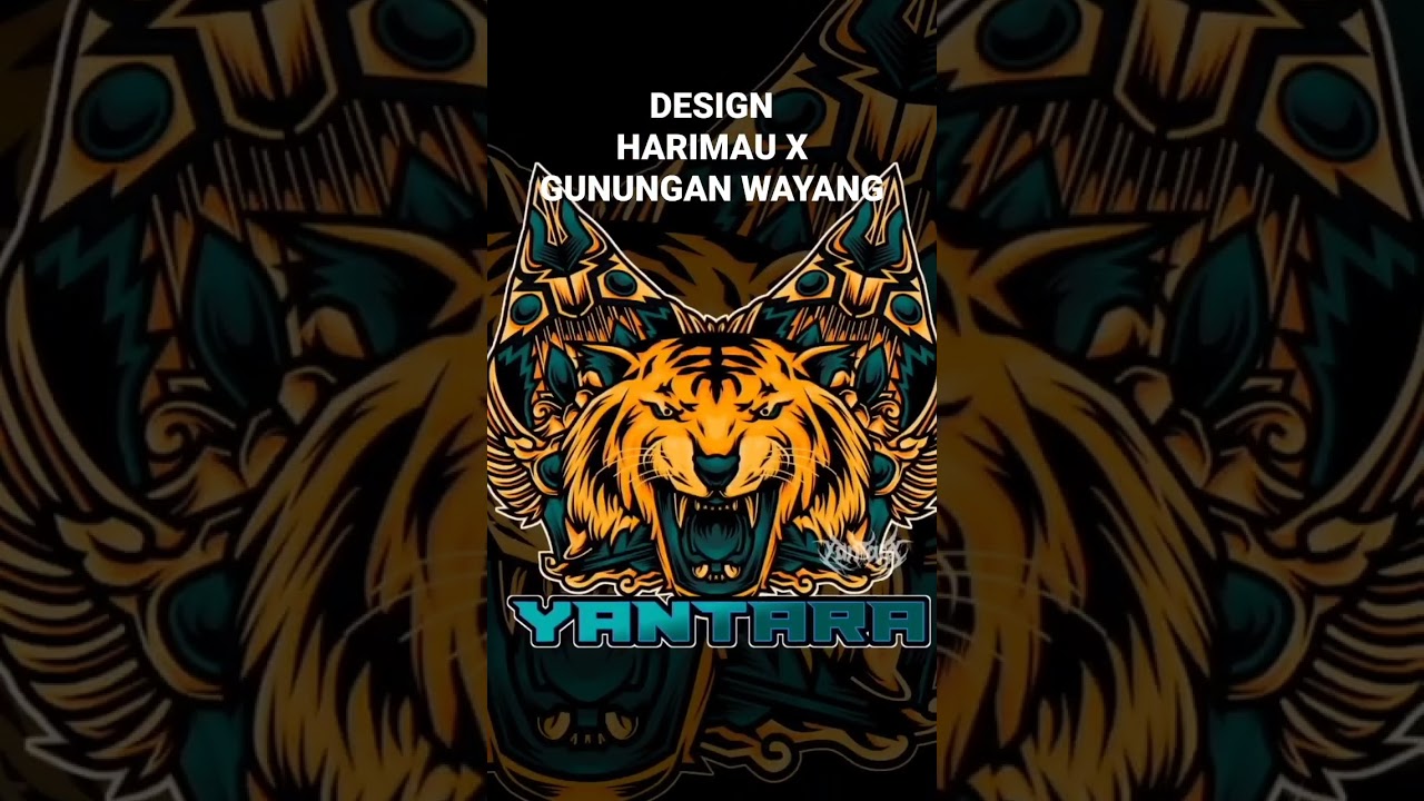 Design Harimau X Gunungan Wayang #harimau #design #vector #infinitedesign #logo #illustration