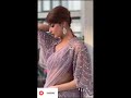 Sajal Ali Wearing Rashmi Kumari Lilac Sari With Cape Trending Bold Rashmikumari Viral Saree