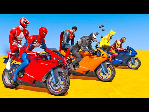 HOMEM ARANHA E AMIGOS SALTO COM MOTO! MOTOS COM SPIDERMAN - IR GAMES