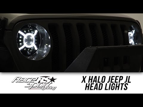 RaceSport X-HALO Headlights for Jeep JL Features and Review