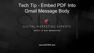 Gmail Tip - How To Embed A PDF Flyer Into The Body Of A Message Rather Than An Attachment