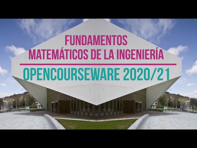 Vídeo relacionado con Fundamentos matemáticos para ingeniería