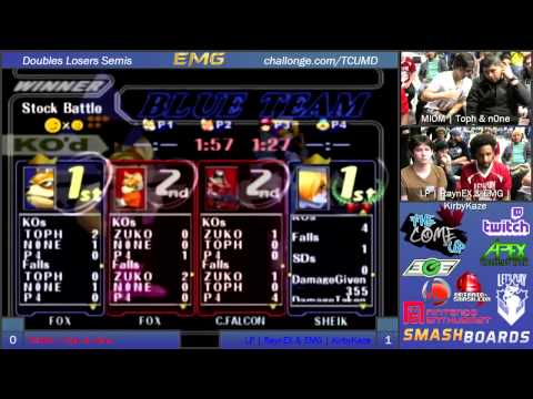 MIOM Toph & n0ne vs LP RaynEX & EMG KirbyKaze  The Come Up   SSBM Teams Losers Semis
