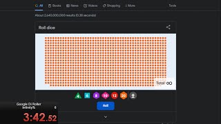 NEW SPEED RUN -Google Dice Roller INFINITY%