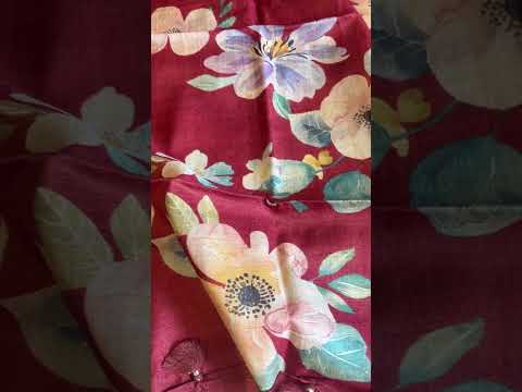 Pure Handloom Tussar Digital Print Unstitched Suit Set