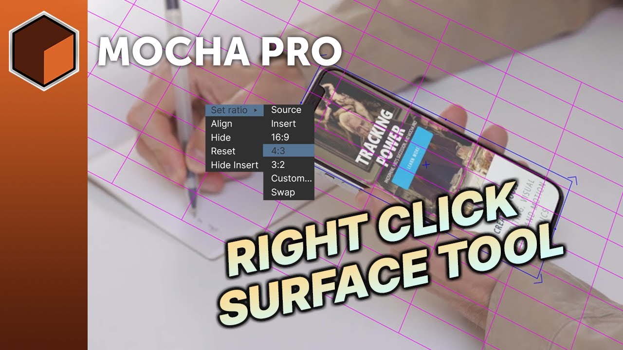 Mocha Pro Right-Click Surface Tool