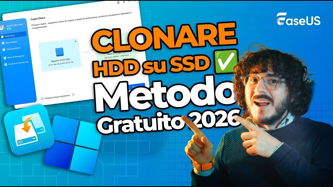 Video tutorial sulla Clonazione di un SSD