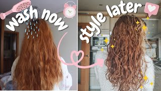 the ultimate time saving hair hack ~ wash now, style later