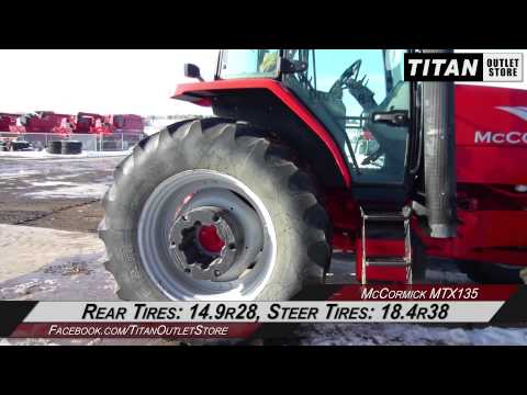 McCormick MTX135, 3 Pt Hitch, Rear Tire Weights, 3...