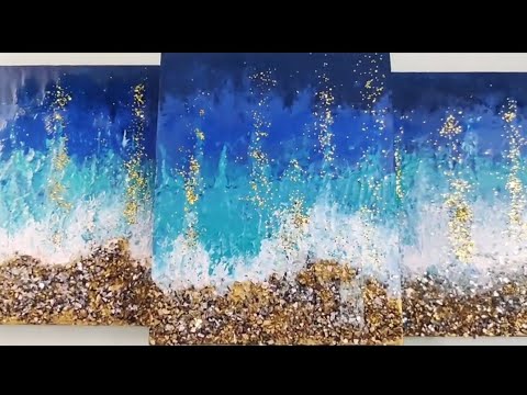 Easy abstract painting for beginners/Acrylics Demo/Palette knife Technique