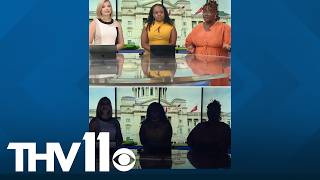 What happens when the power goes out during a live THV11 newscast