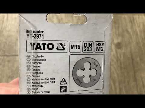 Плашка YATO М16x2 мм, HSS М2 (YT-2971) - качественный инструмент Плашка YATO М16x2 мм, HSS М2 (YT-2971) - качественный инструмент