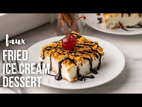 Fried Ice Cream Dessert l The Recipe Rebel