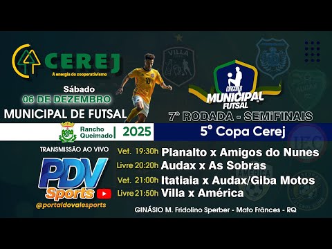 SEMIFINAL | RANCHO QUEIMADO - SC  | COPA CEREJ   | FUTSAL | CAMPEONATO MUNICIPAL |   AO VIVO |