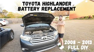 Toyota Highlander Battery Change (2008–2013) | DIY Replacement Guide