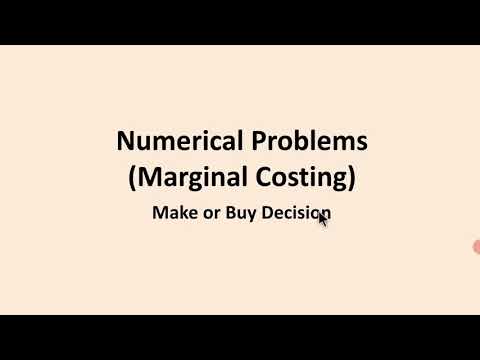 Marginal Costing (Numerical Problem-8)