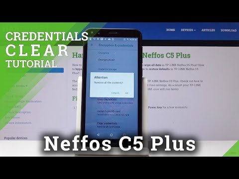 How to Clear Credentials on TP-Link Neffos C5 Plus - Delete Certificates