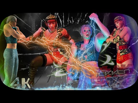 Nina ( Jin Moves ) & Anna ( Kazuya Moves ) Hard Tekken Tag Remastered UHD 4K 60 FPS