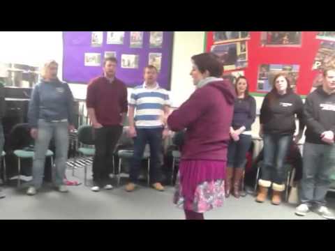 Four-part round using 'Dynamite'