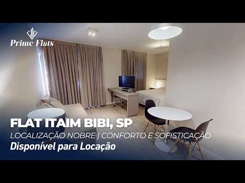 Flat Mobiliado para locação no NewCiti Itaim by Charlie com 1 dormitório e 1 vaga