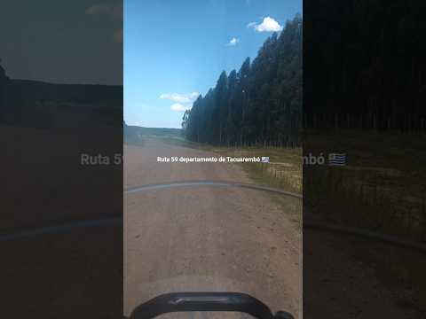 Moto aventura Uruguay . Ruta 59 entre A° Batoví y A° del Sauce , dpto. Tacuarembó , videitos .